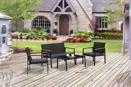 Outsunny 4-Seater Table & Chairs Set
