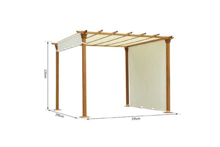 Outsunny Retractable Garden Pergola