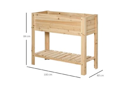 Outsunny Wooden Raised Plant Stand