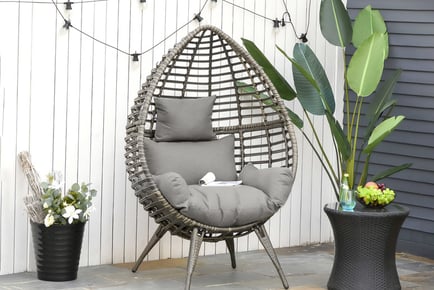 Outsunny Rattan Egg Chair - 48Hr Delivery