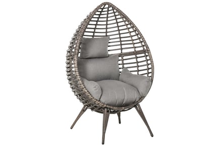 Outsunny Rattan Egg Chair - 48Hr Delivery