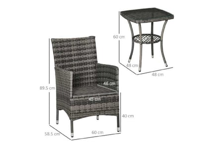 Outsunny Garden Rattan Furniture Set