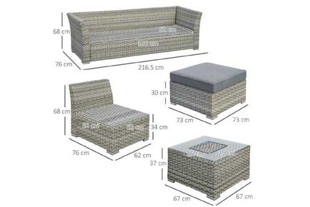 Outsunny 5-Seater Furniture Set