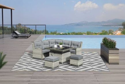 Outsunny 5-Seater Furniture Set Grey