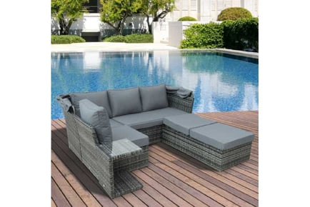 Outsunny 5 PCS Outdoor Rattan Sofa Sets