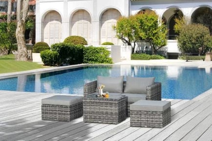 Outsunny Rattan Garden Furniture Set