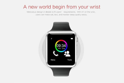 Smart Touch Screen Bluetooth Watch - 7 Colours!