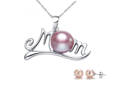 Pearl Pendant for Mum and Earrings Set
