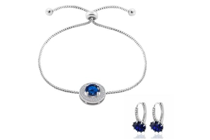 Crystal Bracelet and Earrings set