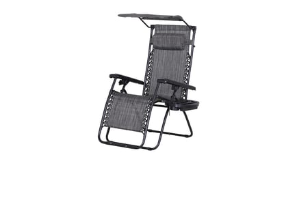 Outsunny Zero Gravity Deck Chair canopy