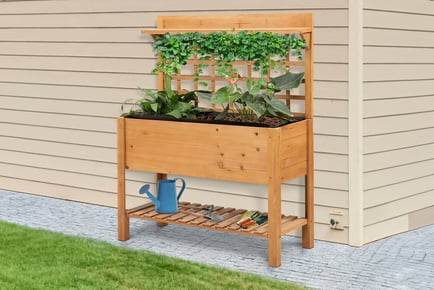 Outsunny Wooden Elevated Garden Bed