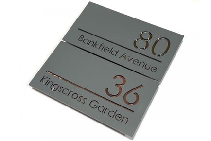 Premium Personalised Matte Grey House Sign