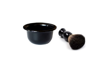 Elegant 2-Piece Black Shaving Set