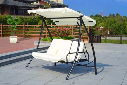 Outsunny 2-in-1 Convertible Swing Chair