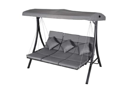 Outsunny 3 Seater Swing Chair - Grey!