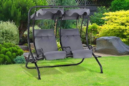 Outsunny Double Canopy Swing Chair