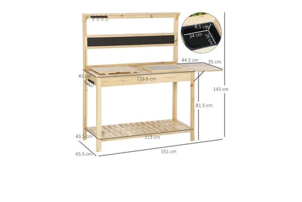 Outsunny Potting Work Bench Table