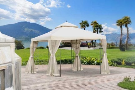 Outsunny Gazebo Double Top Canopy