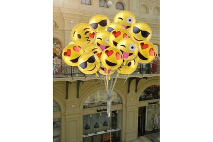 16 PCS SMILEY FACE BALLOONS