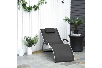 Outsunny Lounger Chair with Headrest