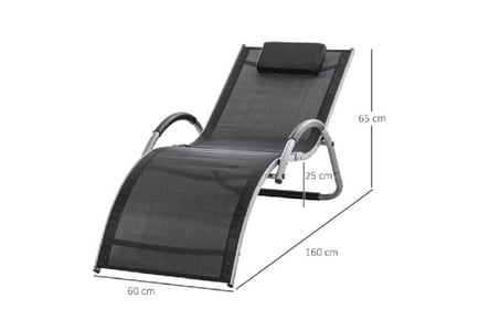 Outsunny Lounger Chair with Headrest