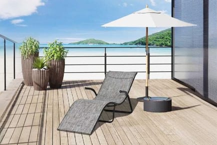 Outsunny Chaise Reclining Sun Lounger
