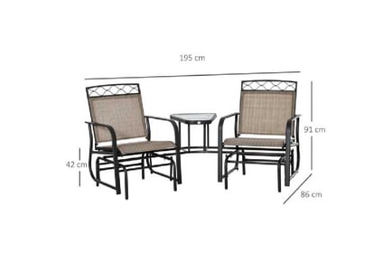 Outsunny Double Outdoor Glider Chairs