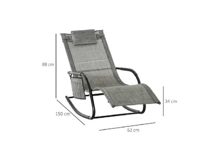 Outsunny Mesh Rocking Recliner Seat