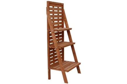 Outsunny Wood 3Tier Outdoor Plant Ladder