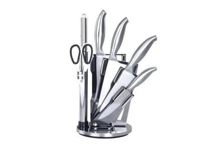 Kitchen Knife Set with Rotating Stand