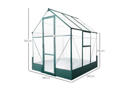 Outsunny Walk-in Greenhouse 6.2x6.2ft
