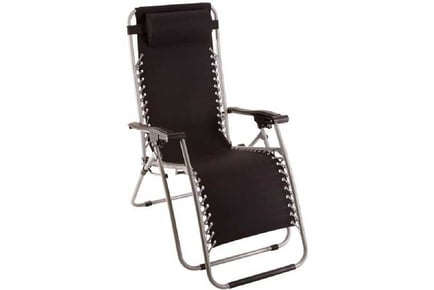 2x Sun Lounger Gravity Chair Recliner