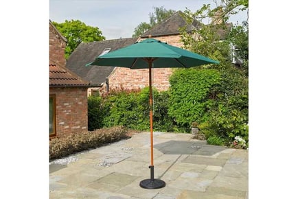 2.4m Green Wind Up Parasol Pulley System