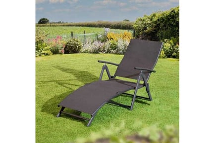 2x Reclining Sun Lounger 7 Position