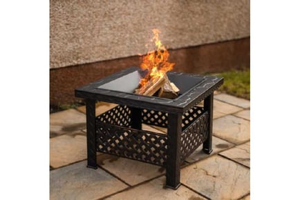 BBQ Fire Pit Brazier Rain Cover & Poker