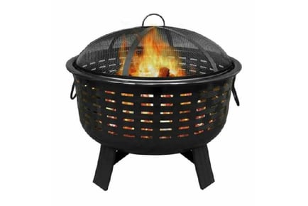 Round Fire Pit Portable Wood/Log Burner