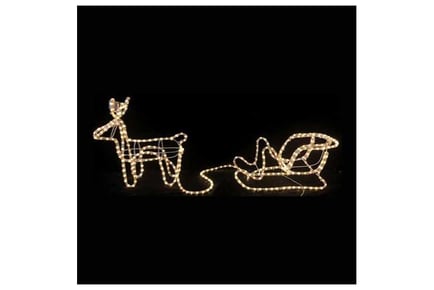 Xmas Reindeer & Sleigh LED Rope Lights
