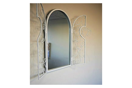 Large Metal Vintage Garden Wall Mirror