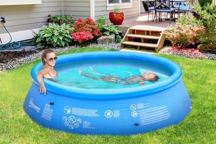 Outsunny 9ft Round Inflatable Swimming Pool