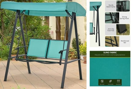 Outsunny 2 Seater Garden Swing Chair Outdoor