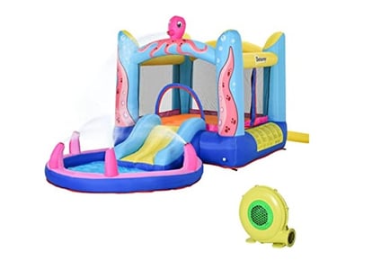 Kids 3 in 1 Octopus Bouncy Castle House w Pool