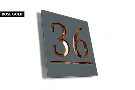 Premium Personalised Acrylic House Number Sign - Rose Gold or Silver!