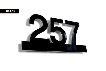 Personalised Floating House Numbers - Black or Grey