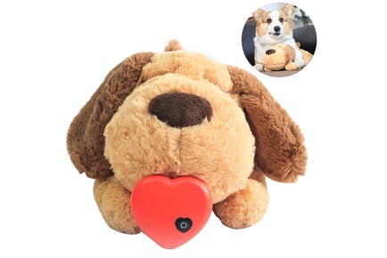 'Stress Relieving' Plush Dog Toy with Heartbeat