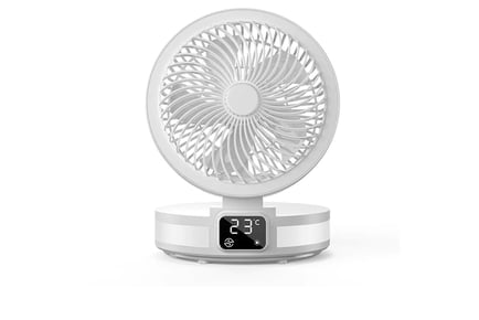 Portable USB Mini Fan w/ Temperature Display and Aromatherapy - 2 Colours