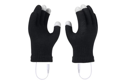 Unisex USB Heated Gloves - Black, Grey or Blue!