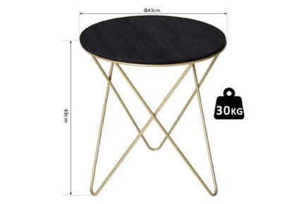 HOMCOM Metal Base Side Table