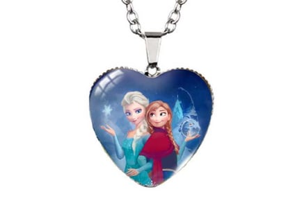 Frozen Elsa Anna Heart-Shaped Necklace