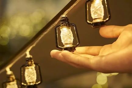 Mallorca Inspired Solar String Lights - Lantern Style