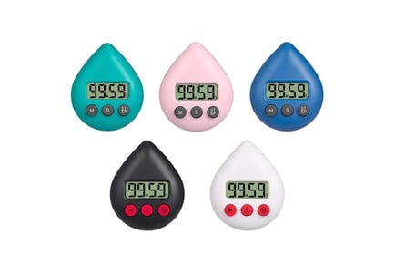 2 Pack Digital Kitchen Timer - Multiple Colours!